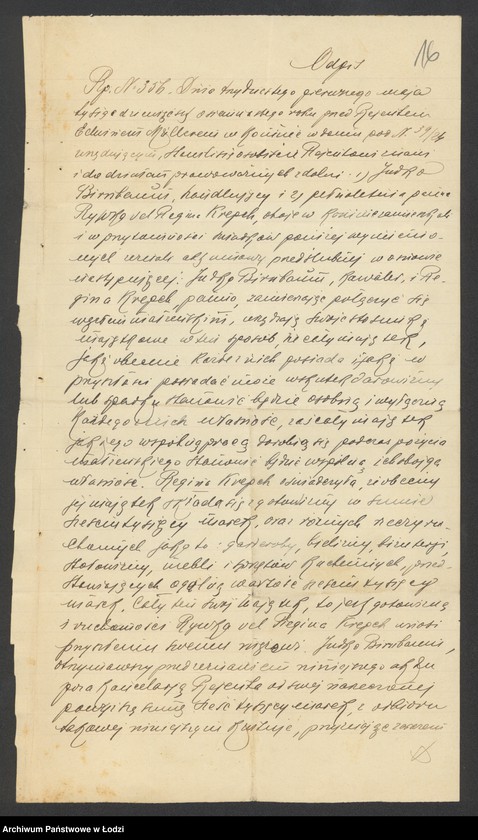 Obraz 18 z jednostki "Jechuda Birnbaum- sprzedaż pończoch i trykotów"