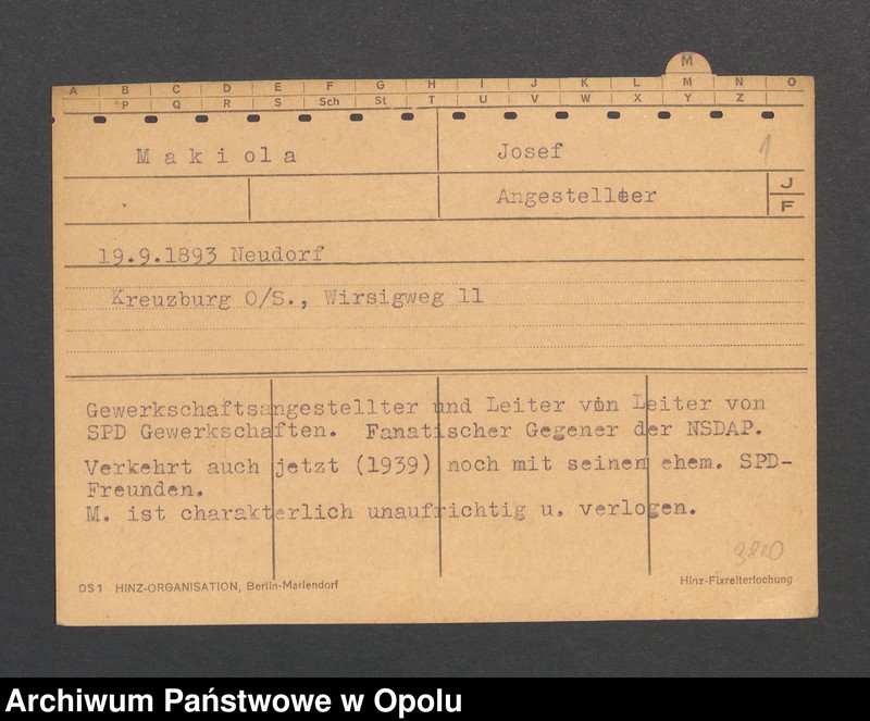 Obraz 3 z jednostki "[Makiola Josef, ur. 19.9.1893 Neudorf]"