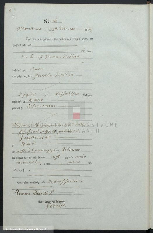 Obraz 19 z jednostki "Księga zgonów"