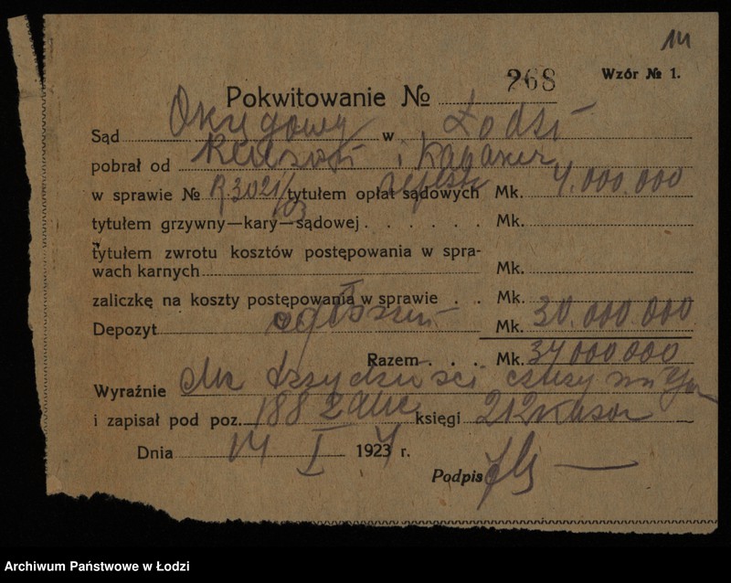 Obraz 16 z jednostki "„Dom Handlowy Leonard Keilson i Kalman Kabaker” – import i handel przędzą, towarami manufakturowymi i artykułami technicznymi"