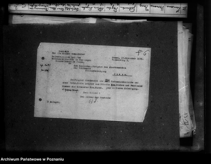 Obraz 10 z jednostki "Kreis Wreschen (Września). Wykazy miejscowych Niemców, którzy zginęli w 1939 roku - korespondecja"