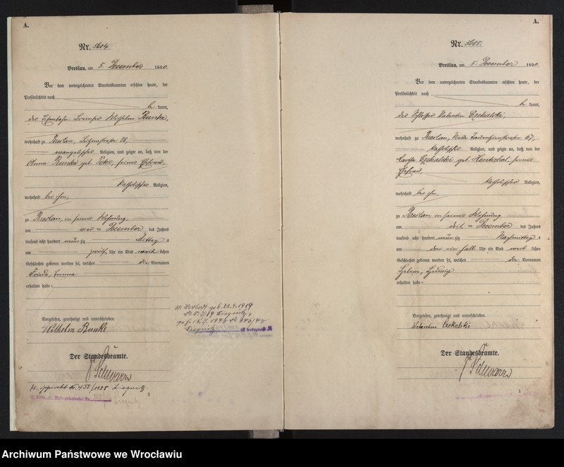 image.from.unit.number "Geburts-Haupt-Register Breslau II 1890 Band 15"