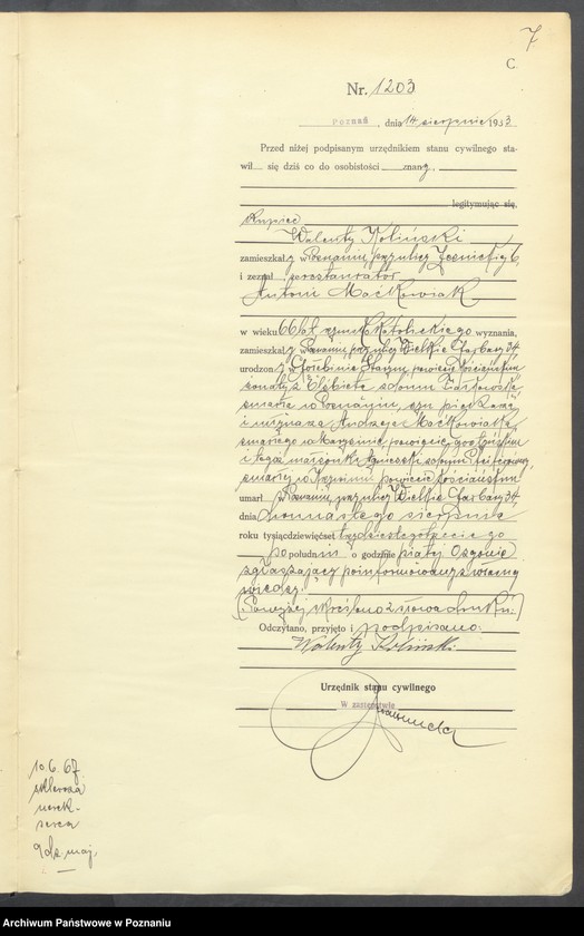 Obraz 9 z jednostki "Księga miejscowa zgonów tom III [Rejestr główny zgonów]"