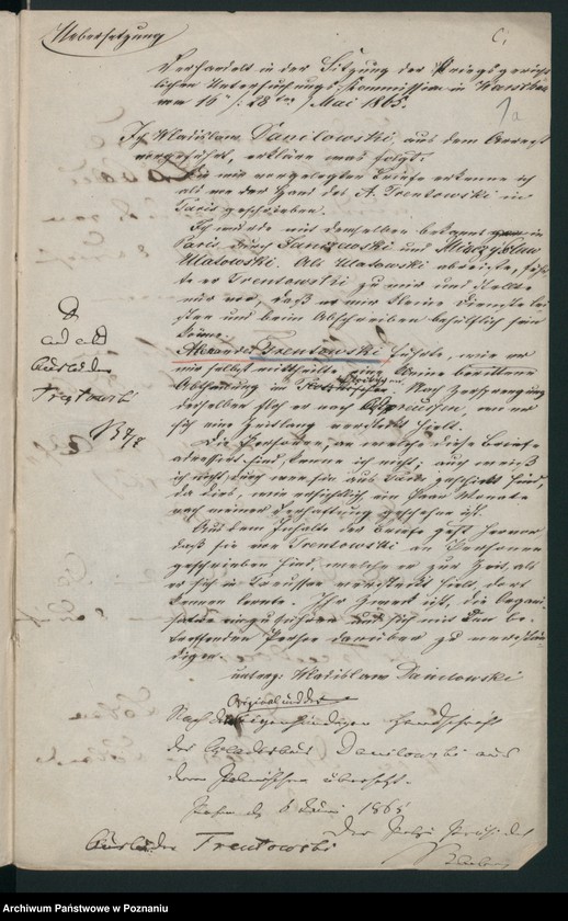 Obraz 5 z jednostki "A. betr. den Aleksander Trentowski und den Wirtschaftsbeamten Sigismund von Trzaska"