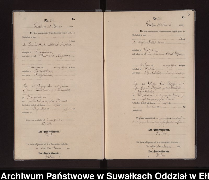 image.from.unit.number "Sterbe-Neben-Register des Königlich Preussischen Standes-Amtes Gneist Kreis Loetzen"