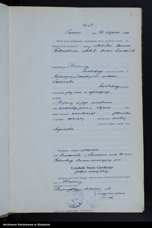 image.from.unit.number "Ksiega urodzeń Nr 1 - 50,1 - 43,1 - 54,1 - 49 /brak 1884,i 1 - 51 /przepisana w języku polskim z oryginału niemieckiego w dniach 10.06.- 24.06.1950/"