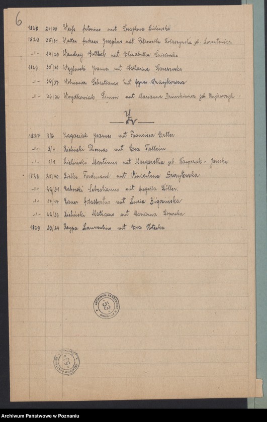 Obraz 6 z jednostki "Rejestry ślubów"