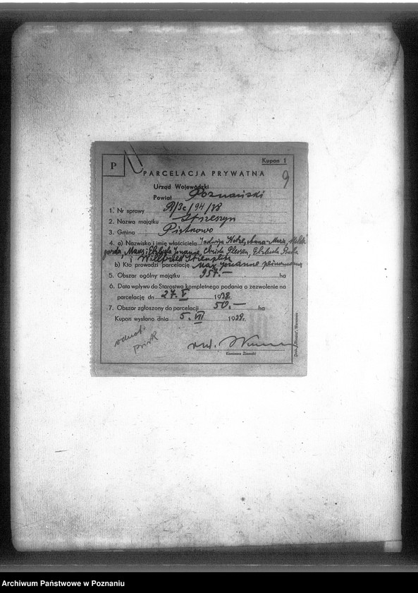 Obraz 13 z jednostki "Przymusowy wykup majątku Strzeszyn powiatu poznańskiego na cele parcelacyjne"