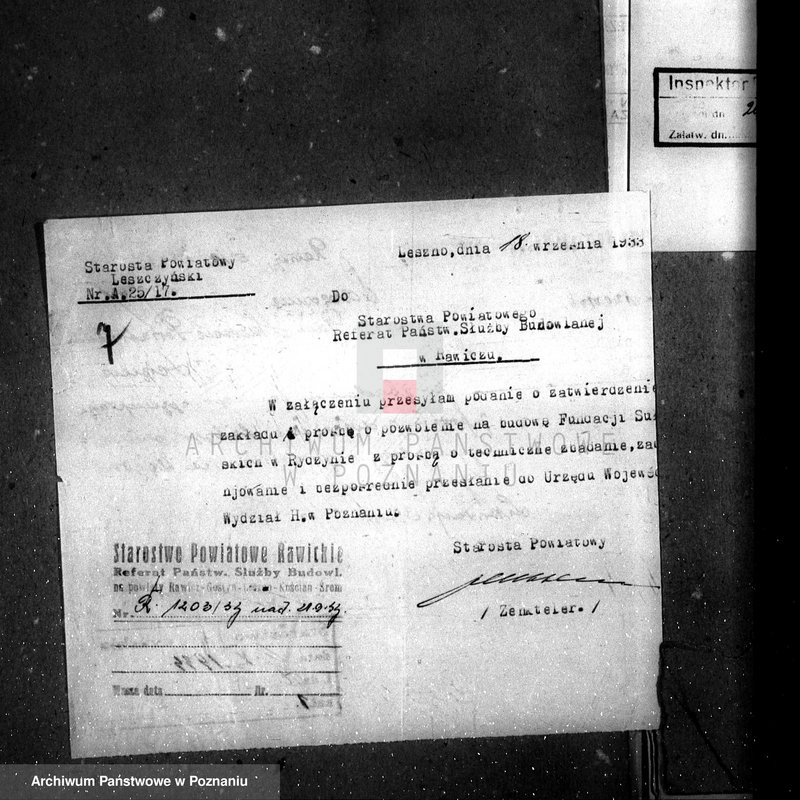 Obraz 11 z jednostki "Zatwierdzenie zakładu przemysłowego /elektrowni/ Fundacji Sułkowskich w Rydzynie"