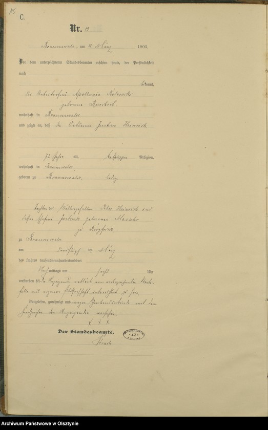 image.from.unit.number "Sterbe-Haupt-Register Nr 1 - 42"