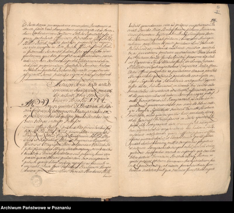 Obraz 17 z jednostki "Prothocollum officii consularis civitatis Posnaniae."