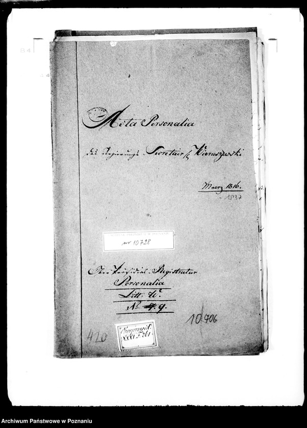 Obraz 5 z jednostki "Personalia des Regierungssekretärs Herrn Wieruszewski."