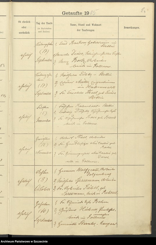 image.from.unit.number "Taufregister Gollnow. St. Katharinen-Kirchengemeinde."