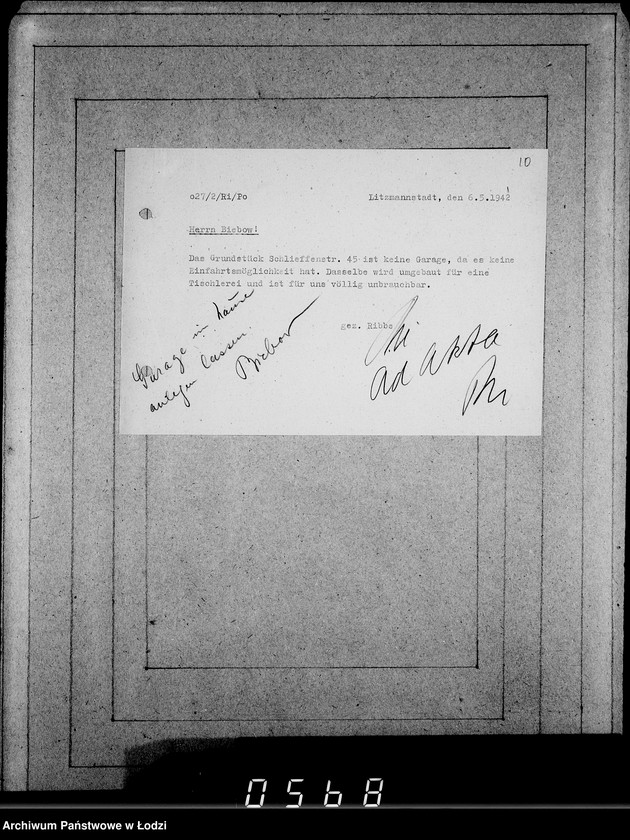 Obraz 14 z jednostki "Korrespondenz mit den Abteilungen im Hause"