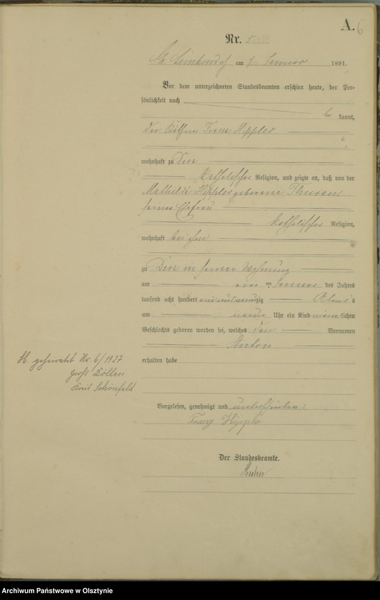 image.from.unit.number "Geburts-Haupt-Register Nr 1 - 135"