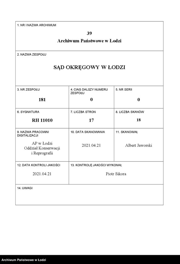 Obraz 1 z jednostki "Mendel Szperling- sprzedaż surowców włókienniczych i wyrób przędzy"