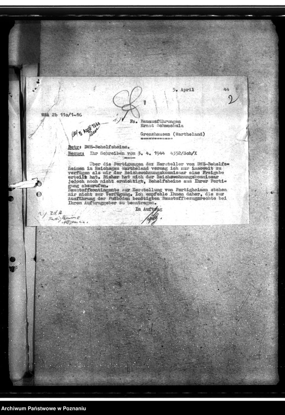 Obraz 6 z jednostki "D. W. H. - Behelfsheime aus fabrikfertigen Bauteilen"