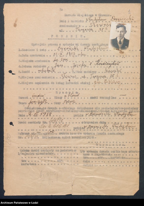 image.from.unit.number "Podania o wydanie dowodów osobistych. Litery D -F"
