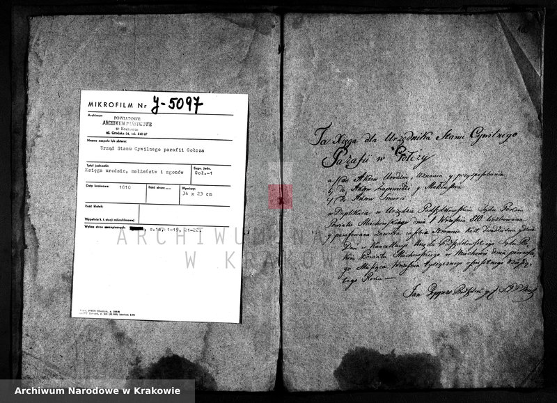image.from.team "Akta stanu cywilnego Parafii Rzymskokatolickiej w Gołczy"