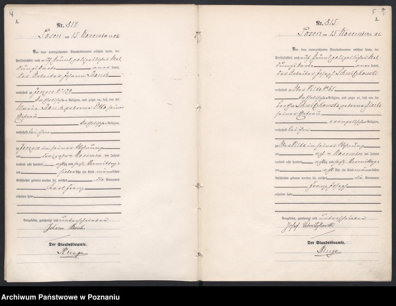 Obraz 6 z jednostki "Księga urodzeń t. III"