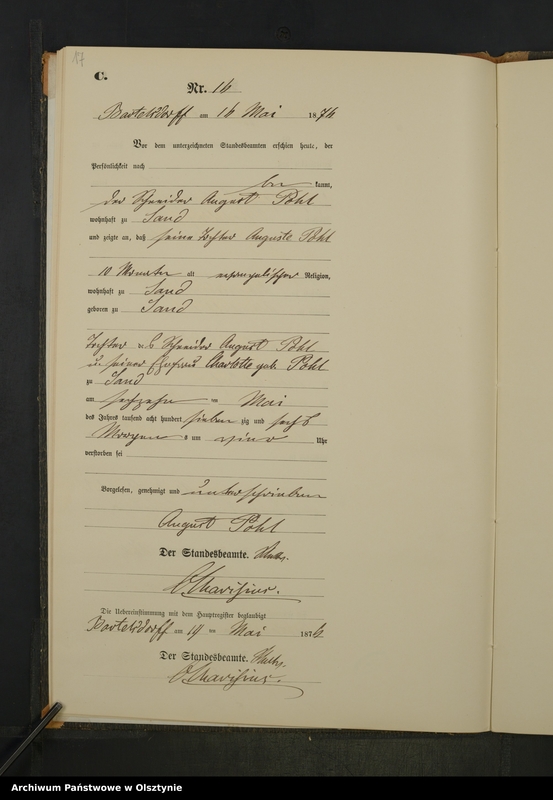 image.from.unit.number "Sterbe-Neben-Register Nr 1 - 46"