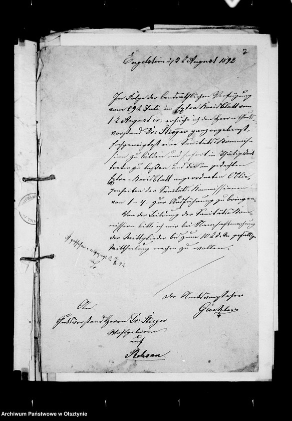 image.from.unit.number "Verschiedene Behörden an den Gutsvorstand von Rehsau"
