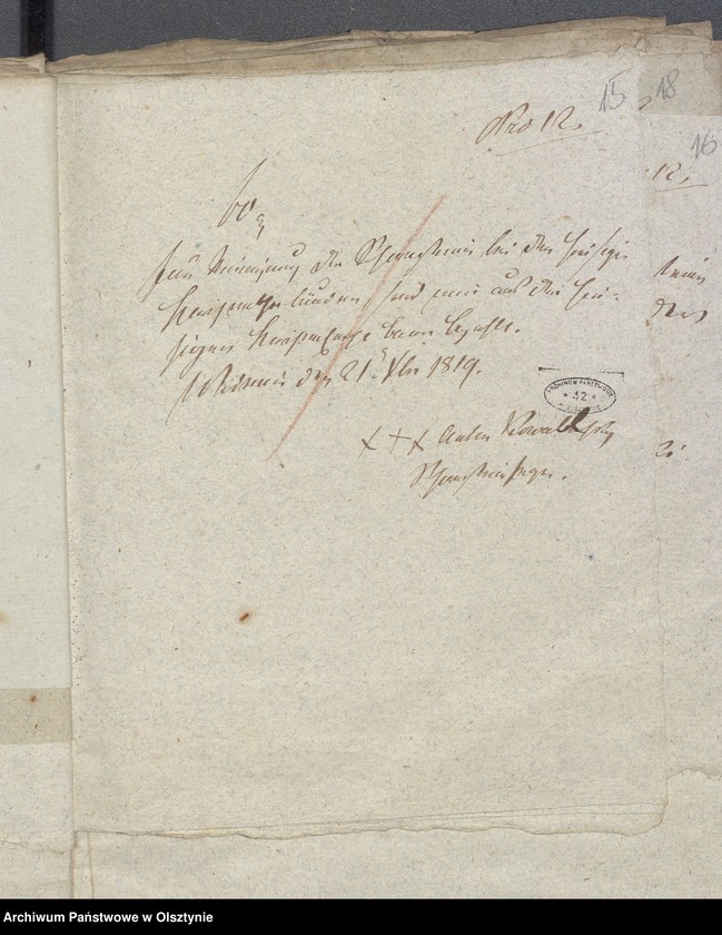 image.from.unit.number "Beläge zur 1819/1820 Jahres Kirchen Rechnung von Widminnen"