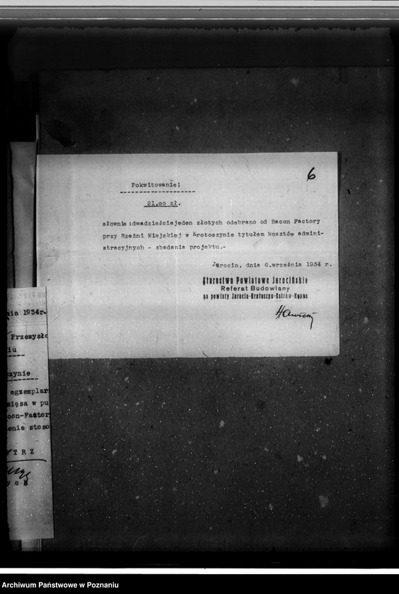 Obraz 10 z jednostki "Zatwierdzenie zakładu przemysłowego /Rzeźnia Miejska/ w Krotoszynie"