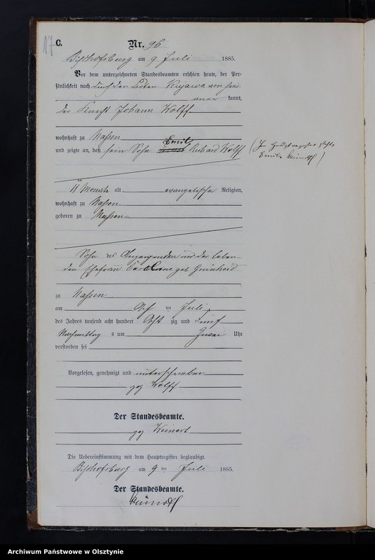 image.from.unit.number "Sterbe-Neben-Register Tom II,Nr 81 - 180"