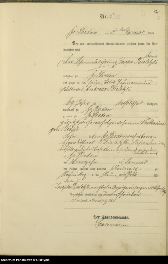 image.from.unit.number "Sterbe-Haupt-Register Nr 1 - 50"