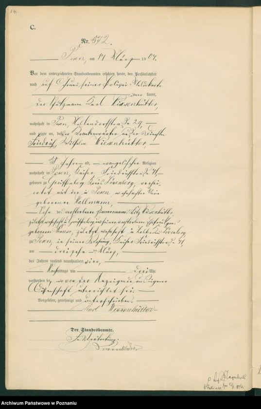 Obraz 16 z jednostki "Księga miejscowa zgonów tom II"