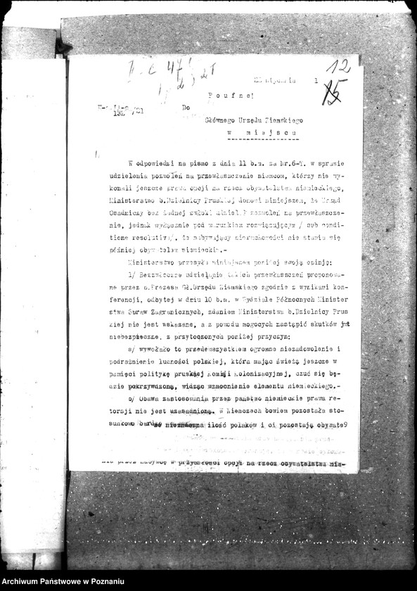 Obraz 16 z jednostki "Opcje, sprawy kolonizacyjne, przewłaszczenia, eksmisje kolonistów [organizacyjne i parcelacyjne]"