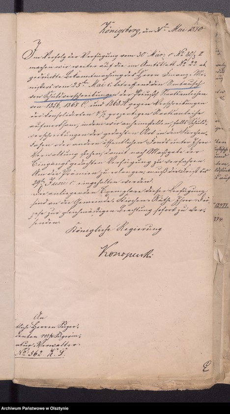 image.from.unit.number "Verhandlungen der Behörden an die Gemeinde Kirchenräthe gerichtet Vol. I"