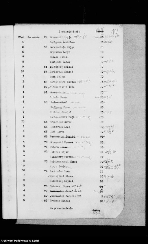 Obraz 14 z jednostki "Rejestr poborczy"