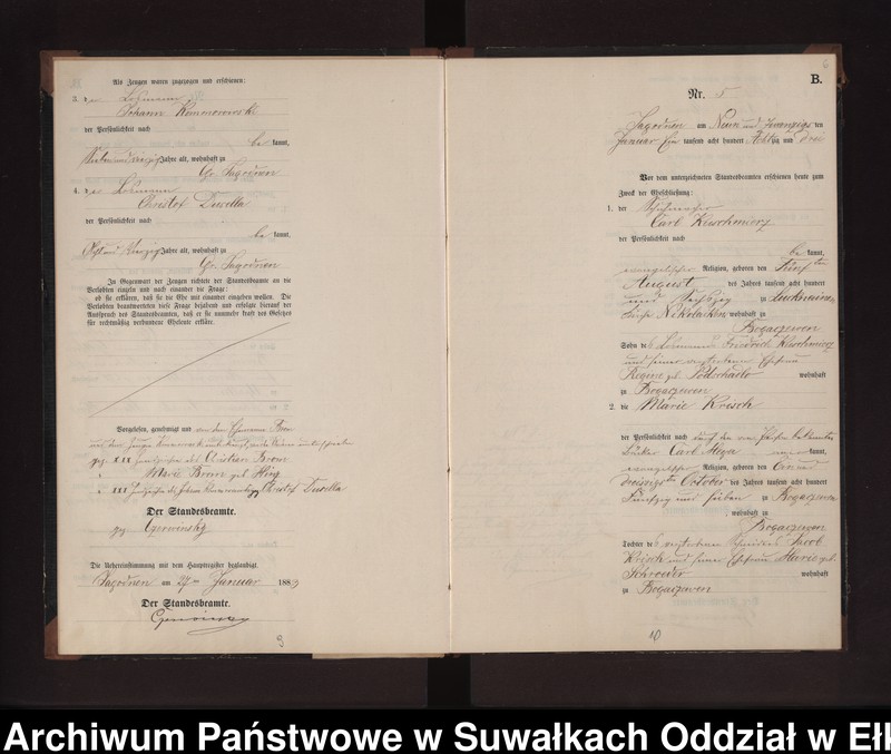 image.from.unit.number "Heiraths-Neben-Register des Preussischen Standes-Amtes Rydzewen Kreis Loetzen"