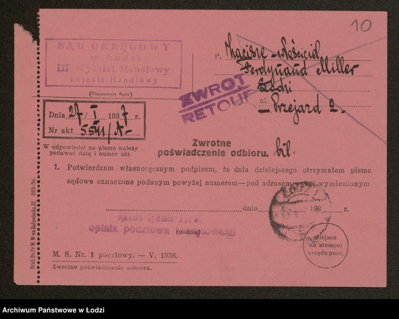 Obraz 12 z jednostki ""Zacisze"- Ferdynand Miller- prowadzenie restauracji"