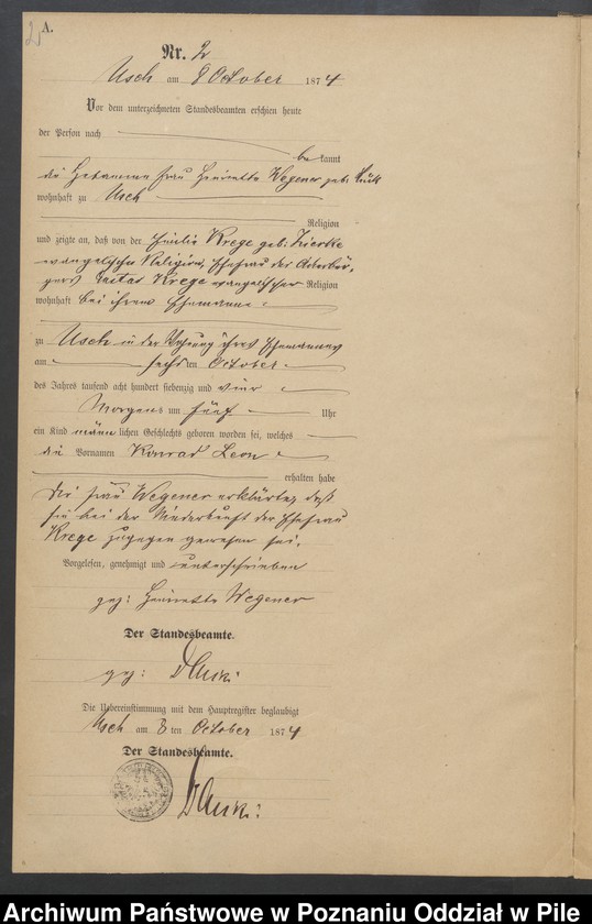 Obraz z jednostki "Księga urodzeń"