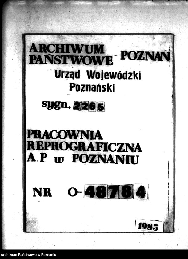 Obraz 1 z jednostki "/Scaleniowe/ karty sprawozdawcze i terenu powiatu kaliskiego"