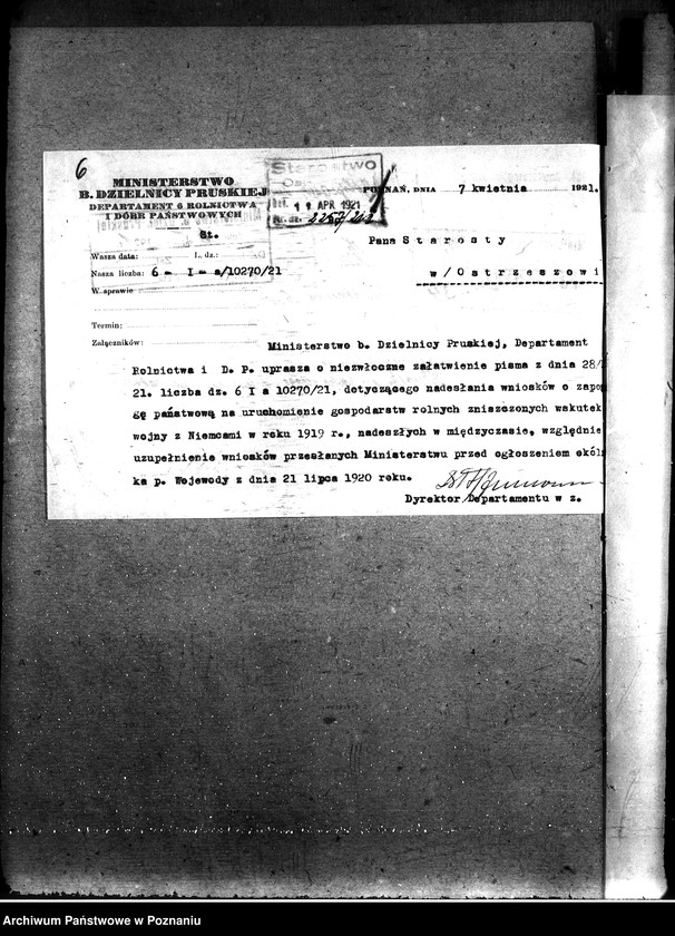 Obraz 12 z jednostki "Sprawy szczegółowo-administracyjne Szkody wojenne p. Odolanów, Ostrów, Ostrzeszów"