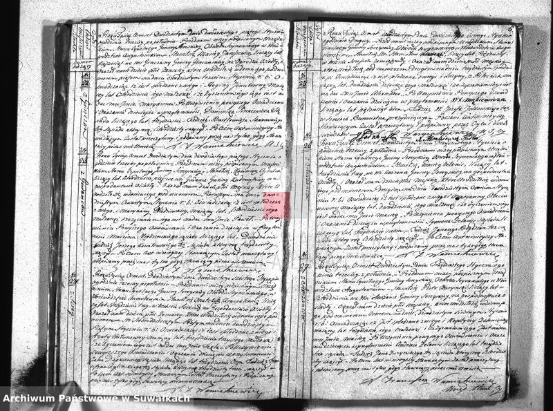 Obraz 7 z jednostki "Akta urodzonych urzędnika stanu cywilnego gminy i parafij sereyskiey od dnia 1-go stycznia 1820 do ostatniego miesiąca grudnia r.b. Urodzonych w Serejach"