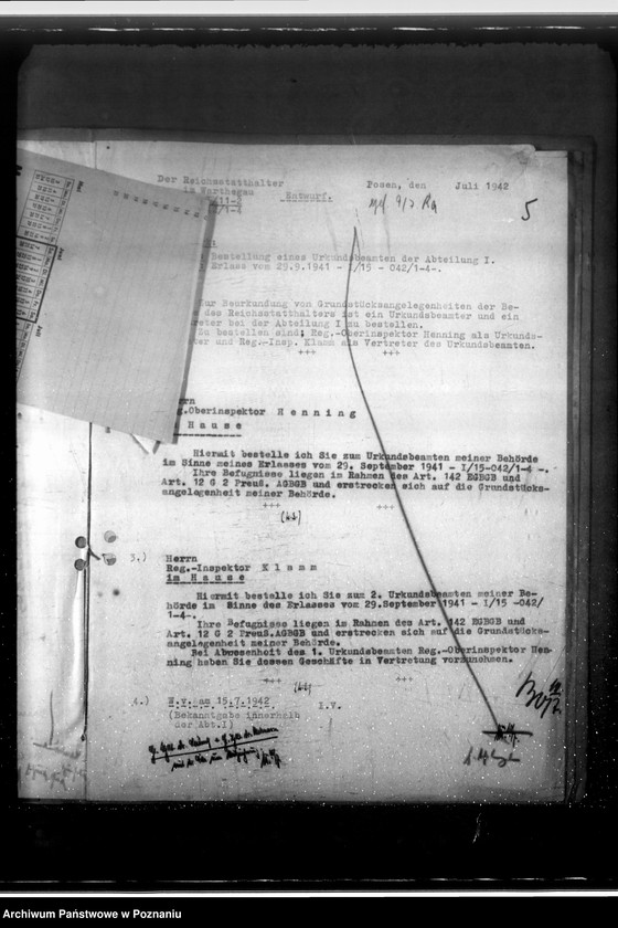 Obraz 9 z jednostki "Bestellung von Urkundenbeamten"