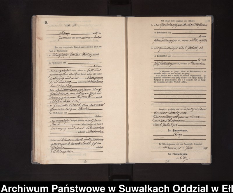 image.from.unit.number "Heiraths-Neben-Register des Königlichen Preussischen Standes-Amtes Orlen Kreis Loetzen"