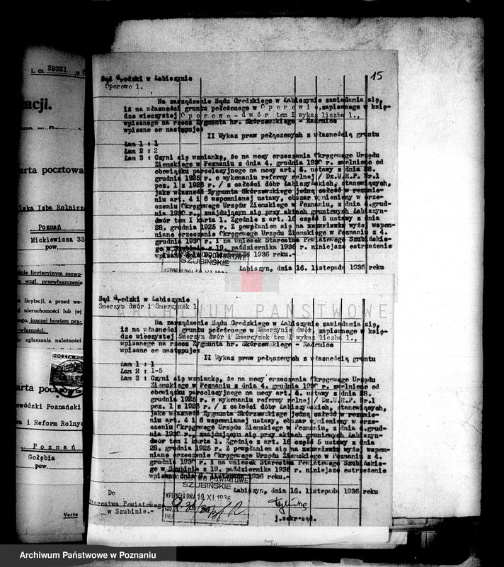 Obraz 18 z jednostki "Uregulowanie prawa własności rozparcelowanych gruntów z majątków Załachowo-Smęrzyn-Oporowo powiatu szubińskiego"