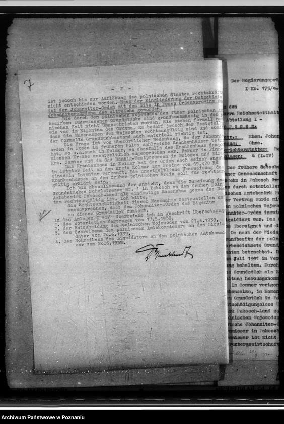 Obraz 11 z jednostki "Finanzsachen des Kreises Mogilno. Ehemaliger Johanniter Krankenhaus in Pakosch. Leistungen der Kreise an die Partei"