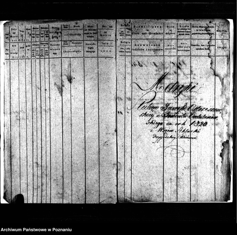 image.from.unit.number "Ekstrakt urodzonych, ślubów i zmarłych"