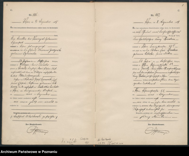 Obraz 8 z jednostki "Księga miejscowa zgonów tom III [Rejestr główny zgonów]"