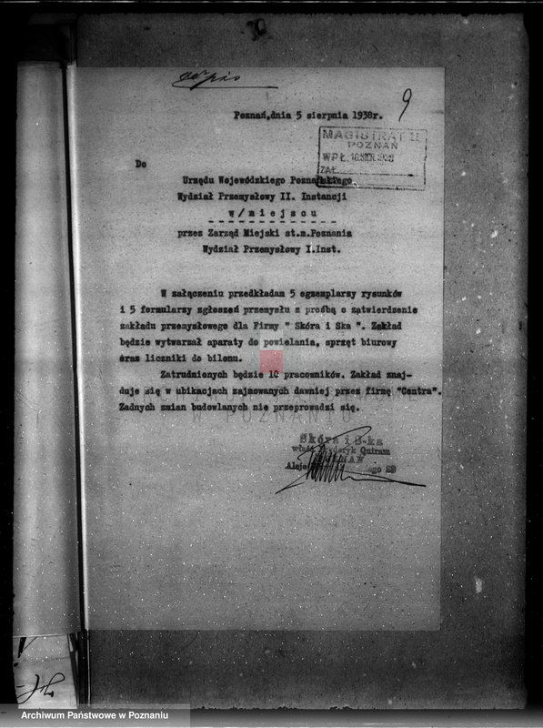 image.from.unit.number "Projekt urządzenia wytwórni sprzętów biurowych w Poznaniu ul. Wenecjańska 6 Skóra i Spółka"
